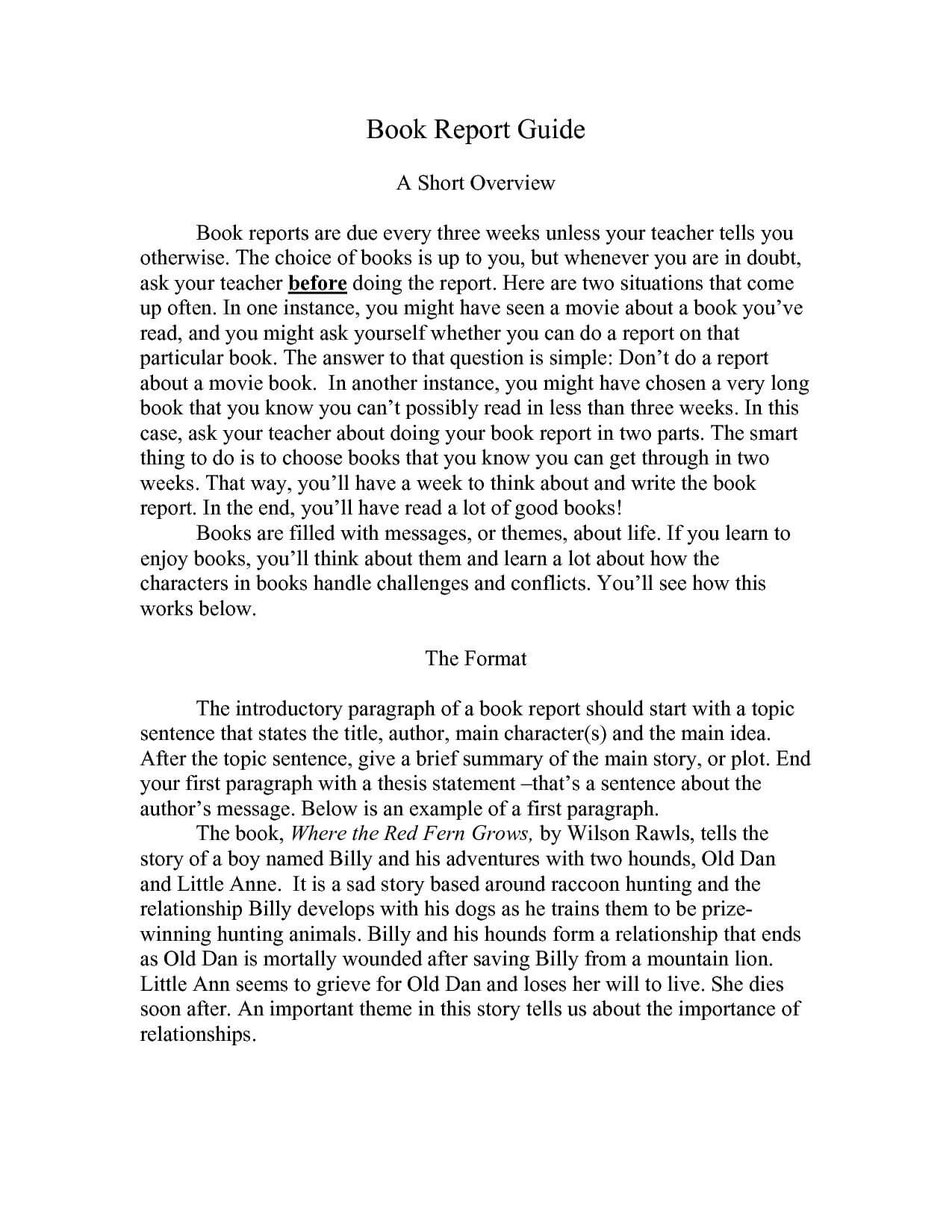 Book Report Template College Level | Glendale Community Intended For College Book Report Template