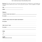 Book Report Template | Part I Sixth Grade Summer Fiction Pertaining To First Grade Book Report Template