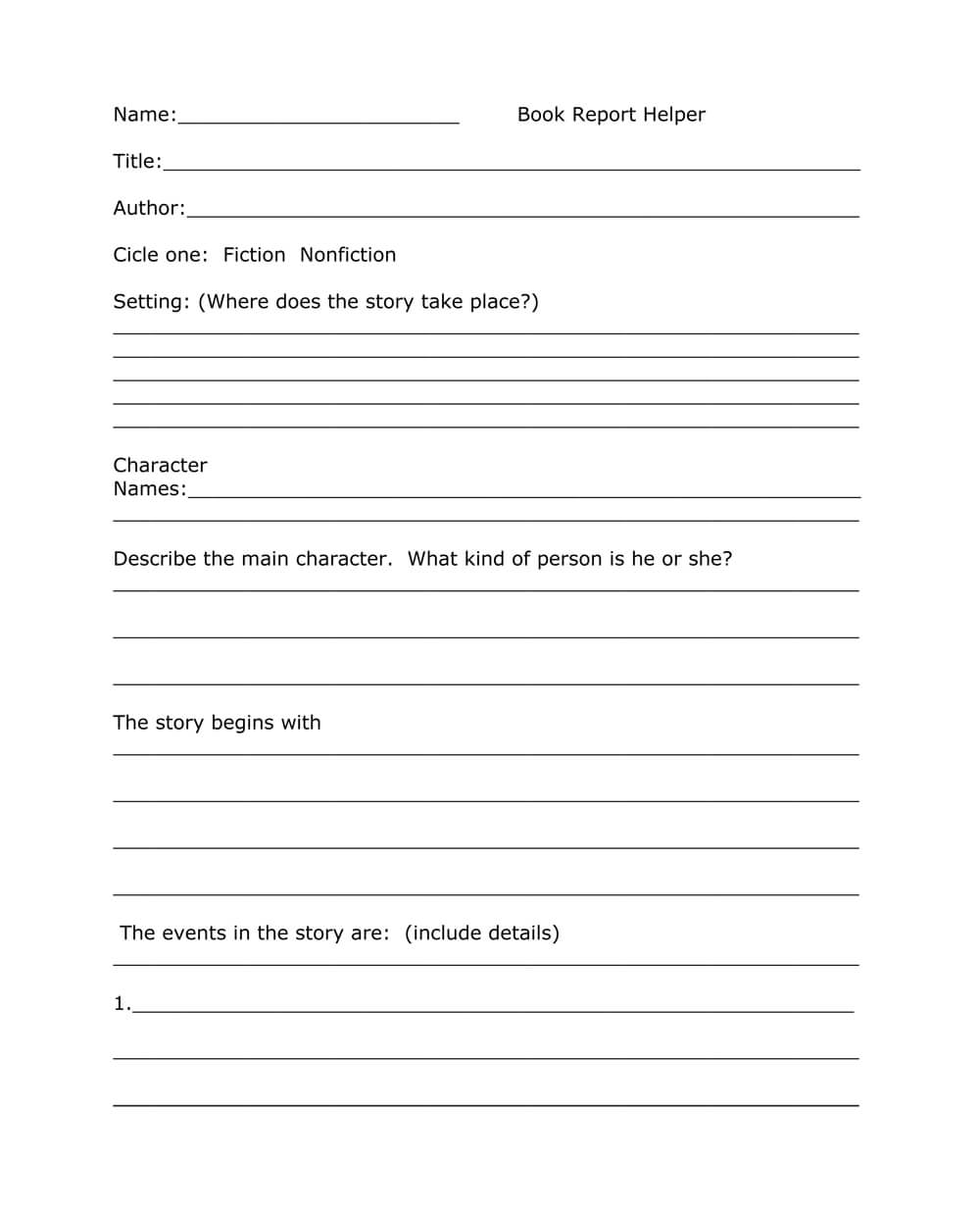Book Report Templates From Custom Writing Service For Story Report Template