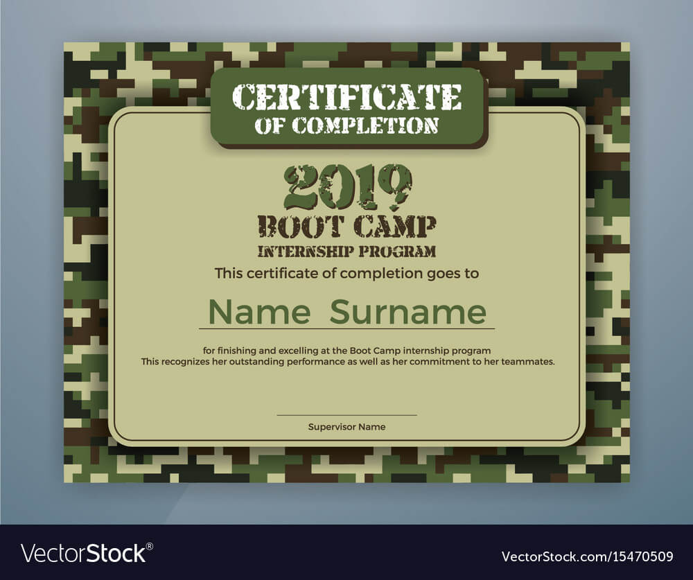 Boot Camp Internship Program Certificate Template Throughout Boot Camp Certificate Template