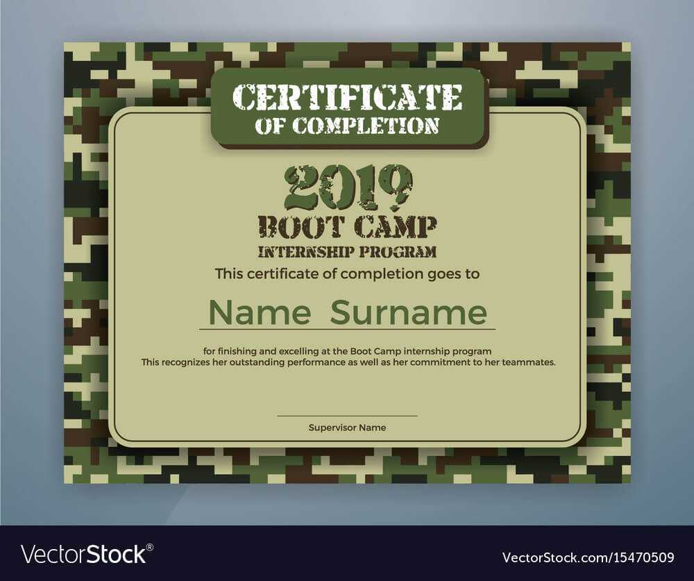 Boot Camp Internship Program Certificate Template Throughout Boot Camp Certificate Template