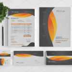 Branding Stationery Set. A Collection Of Branding/identity Throughout Business Card Letterhead Envelope Template