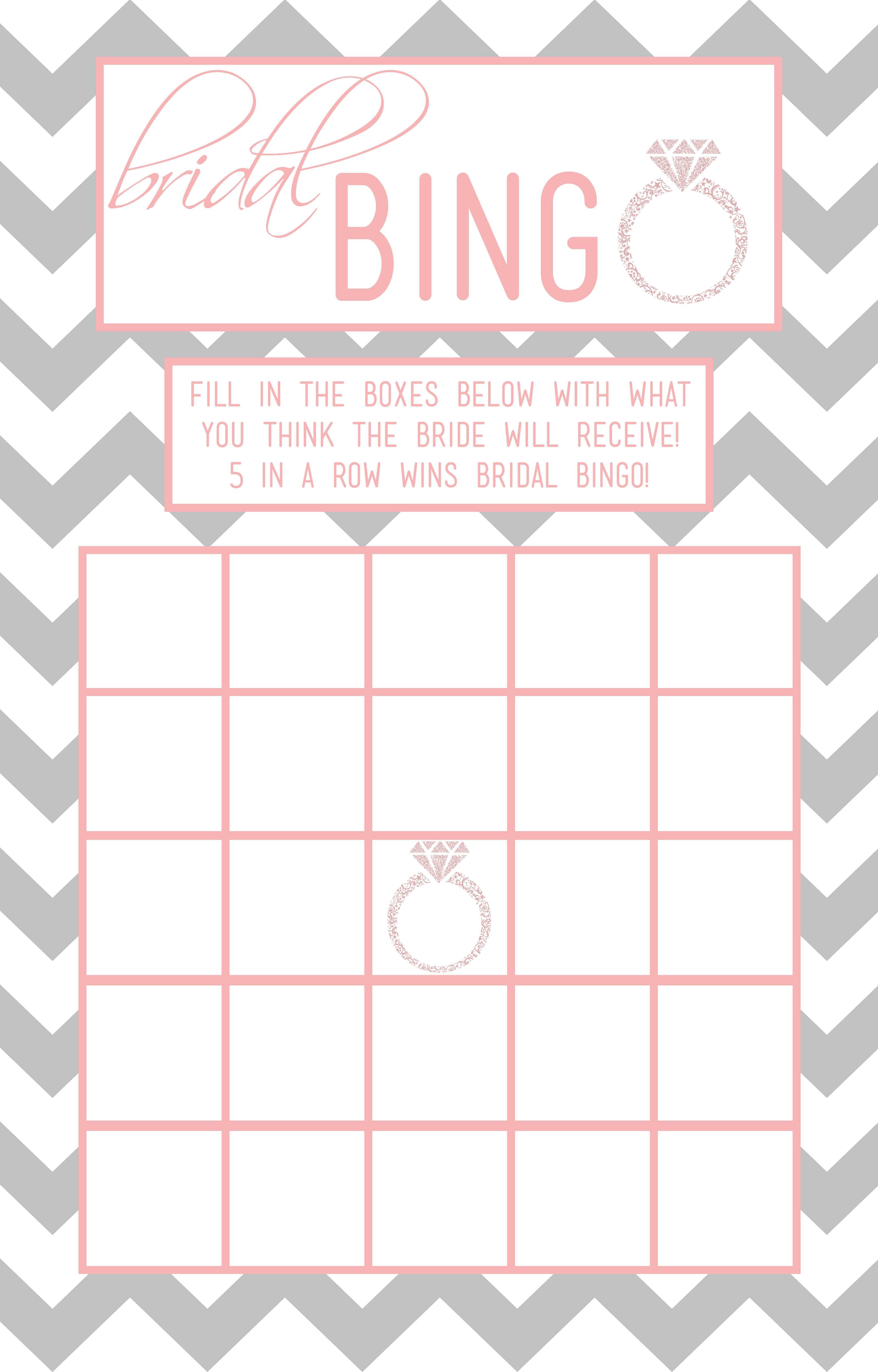 Bridal Shower Bingo Template | Madinbelgrade In Blank Bridal Shower Bingo Template