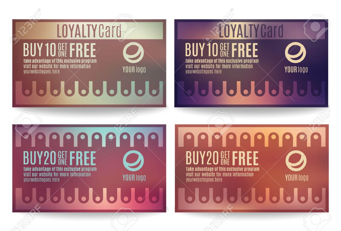 Bright And Colorful Customer Loyalty Card Or Reward Card Templates Within Customer Loyalty Card Template Free