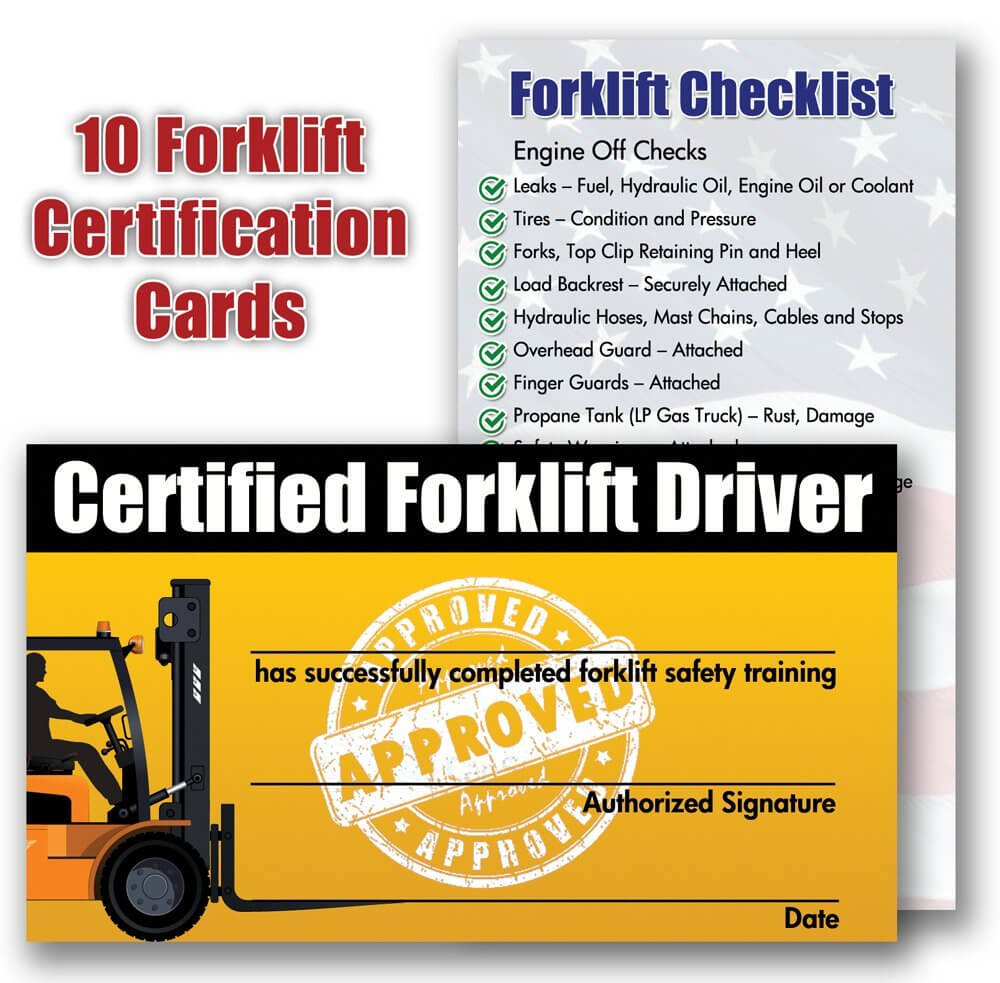 Brilliant Ideas For Forklift Certification Wallet Card Regarding Forklift Certification Card Template