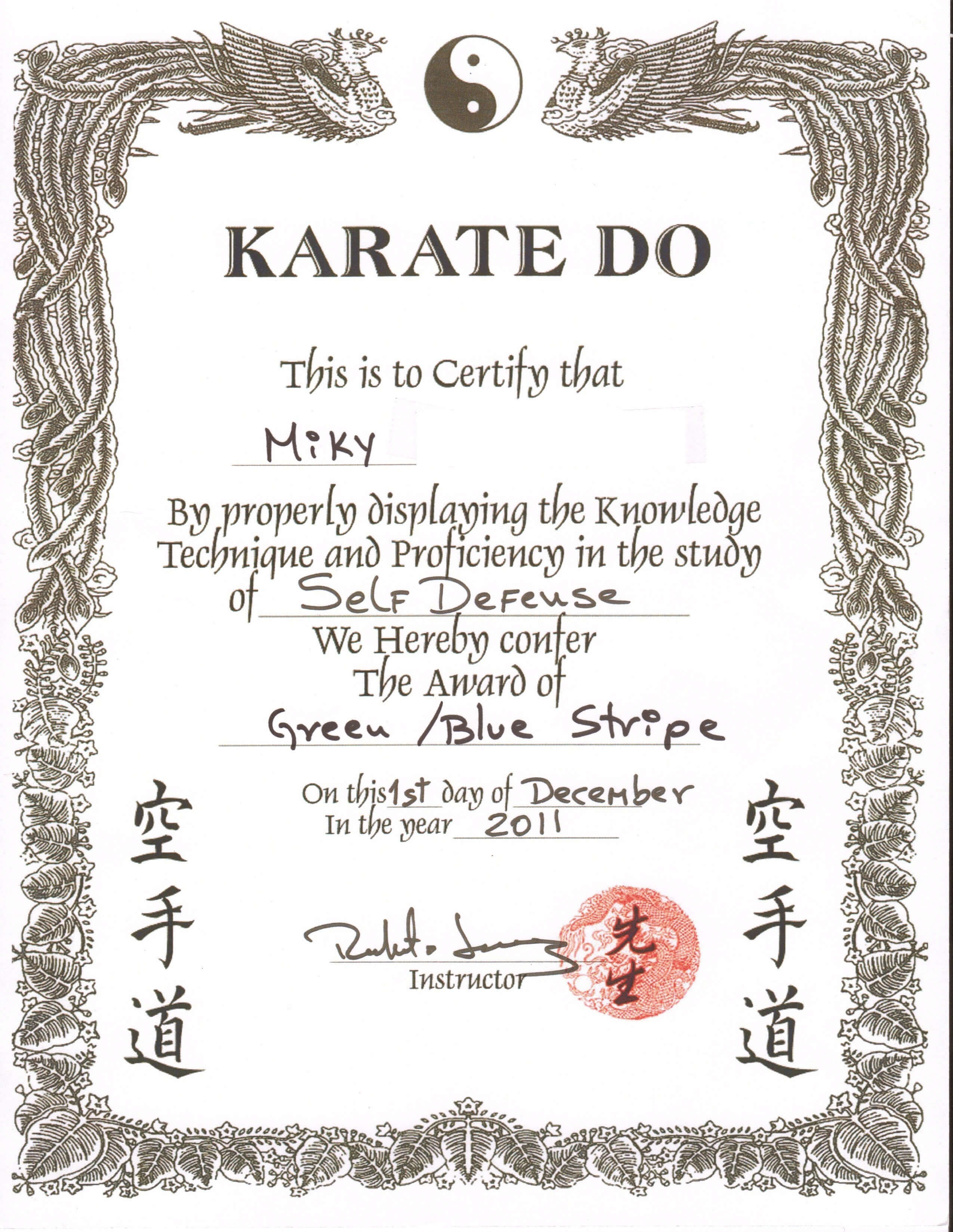 Brilliant Ideas For Martial Art Certificate Templates Free Within Free Art Certificate Templates