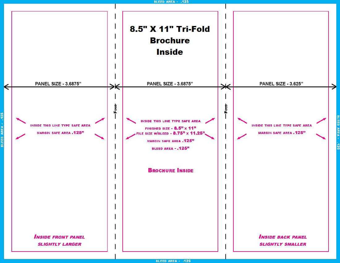 Brochure 8.5X11 Trifold Inside | Brochures | Graphic Design In 8.5 X11 Brochure Template