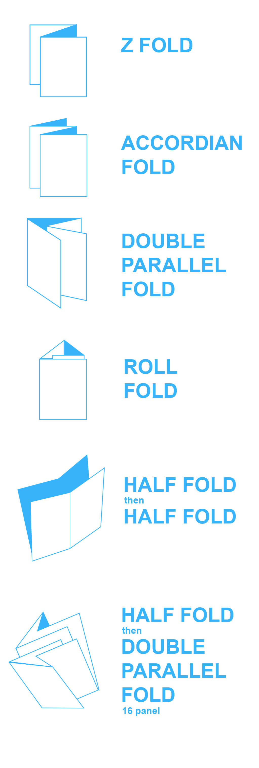 Brochure Folds &amp; Free Templates - Mountain View Printing pertaining to Brochure Folding Templates