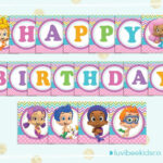 Bubble Guppies Happy Birthday Banner - Printable Pdf Banner within Bubble Guppies Birthday Banner Template