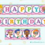 Bubble Guppies Happy Birthday Banner – Printable Pdf Banner Within Bubble Guppies Birthday Banner Template