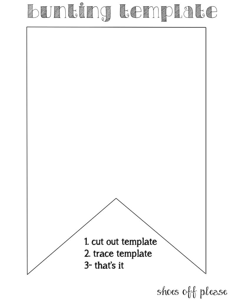 Bunting Template For Banner | Wedding Decorations/ideas Regarding Diy Birthday Banner Template