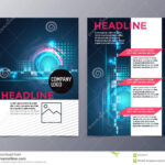 Business And Technology Brochure Design Template Vector Tri With Technical Brochure Template