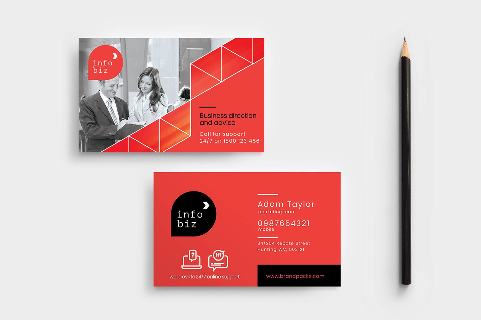 Business Card Design Free Download Ai | Free Modern Business Inside Calling Card Free Template