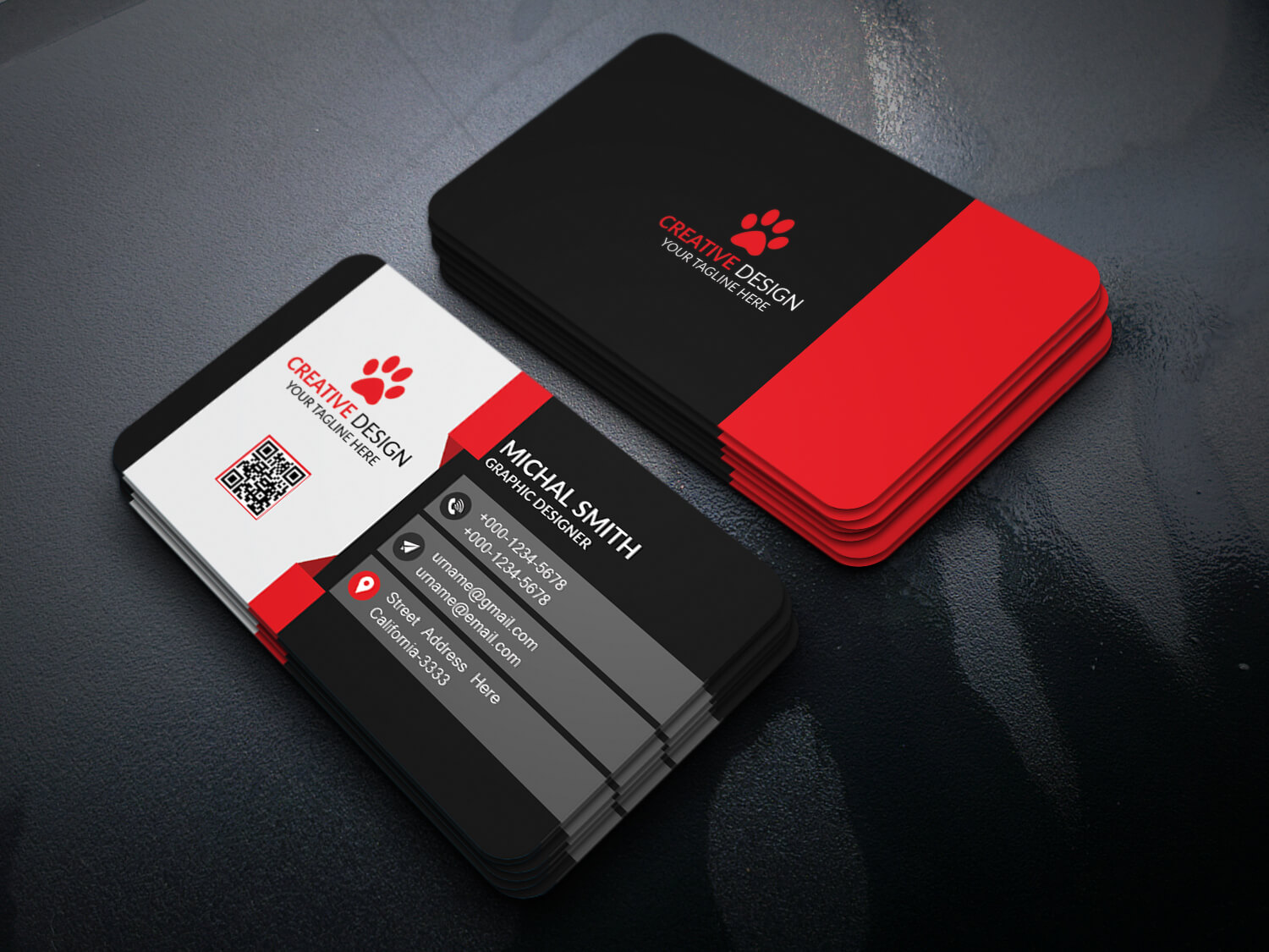 Business Card Design (Free Psd) On Behance In Psd Name Card Template