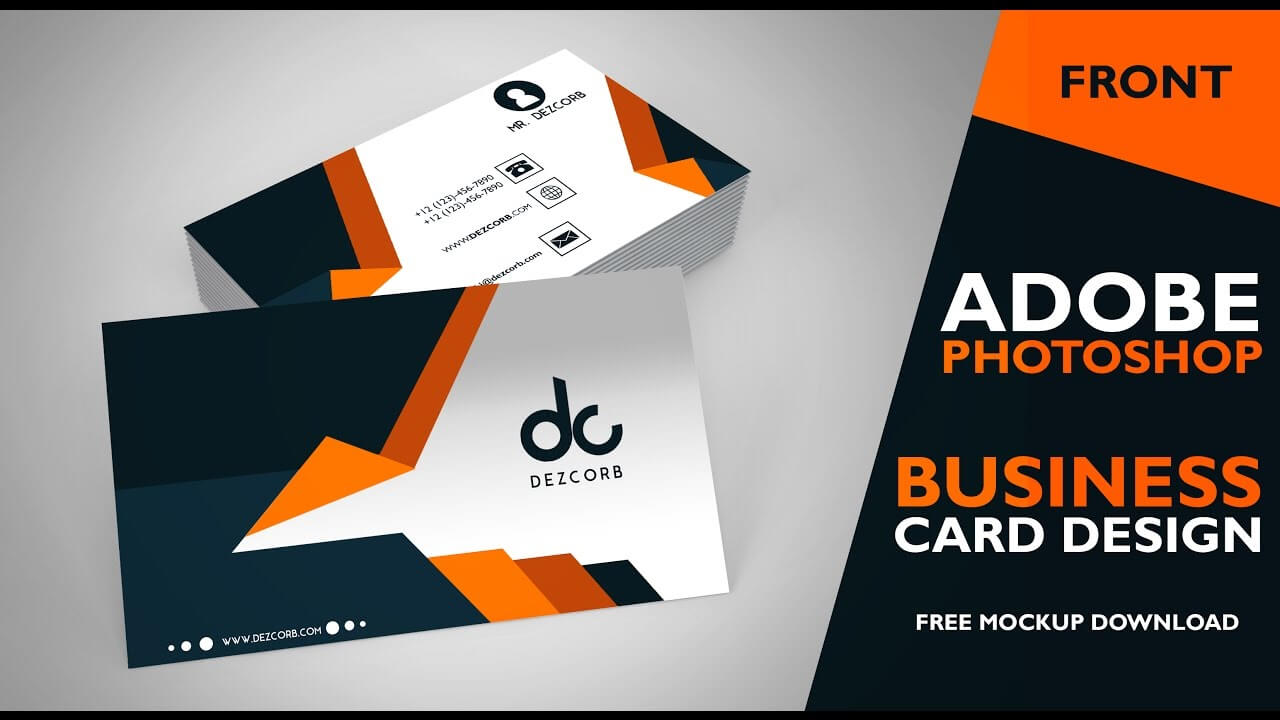 Business Card Design In Photoshop Cs6 | Front | Photoshop Tutorial For Create Business Card Template Photoshop