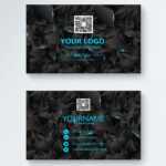 Business Card Design Of Black Science And Technology With Free Personal Business Card Templates