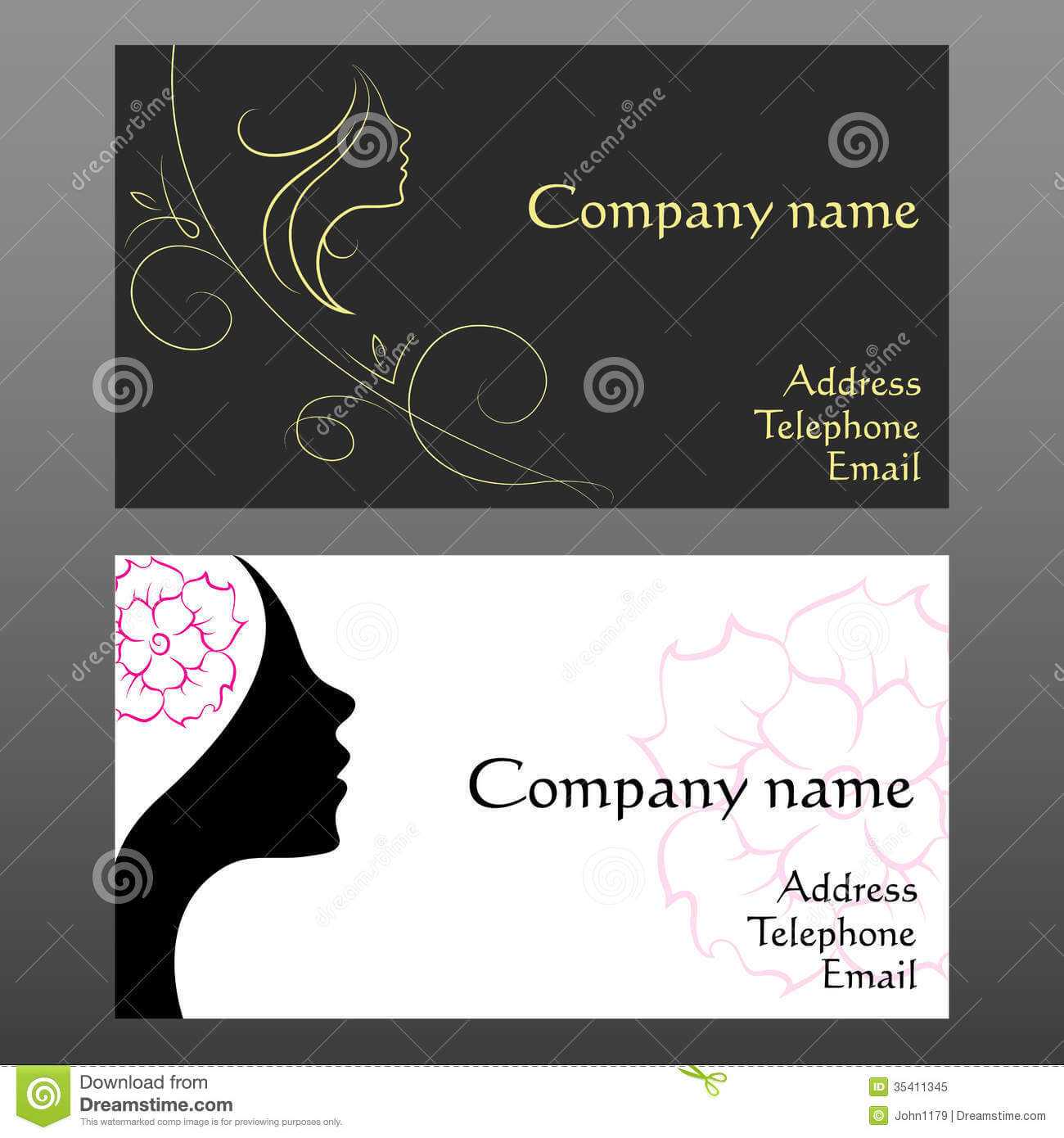 Business Card For Hairdressers Stock Vector - Illustration For Hairdresser Business Card Templates Free