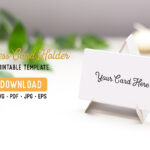 Business Card Stand Cut Template For Card Stand Template