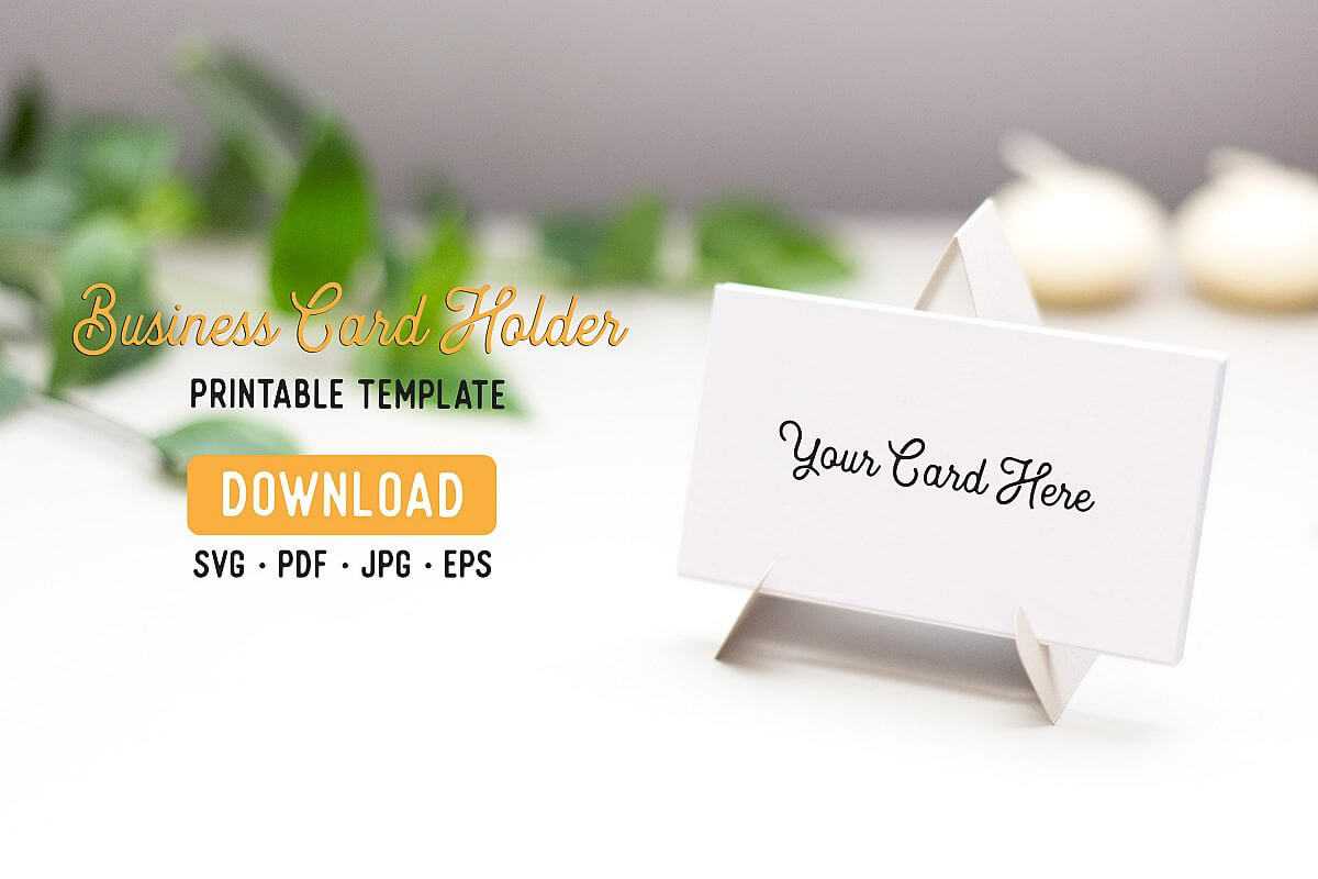 Business Card Stand Cut Template For Card Stand Template