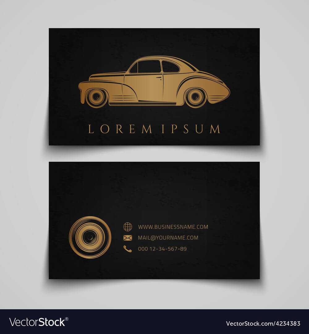 Business Card Template Classic Car Logo Intended For Automotive Business Card Templates
