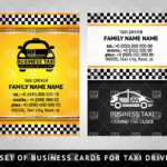 Business Card Template For Taxi Service Stock Vector Image For Transport Business Cards Templates Free