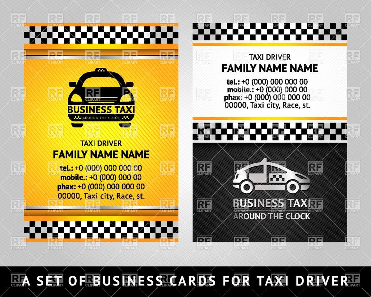 Business Card Template For Taxi Service Stock Vector Image For Transport Business Cards Templates Free