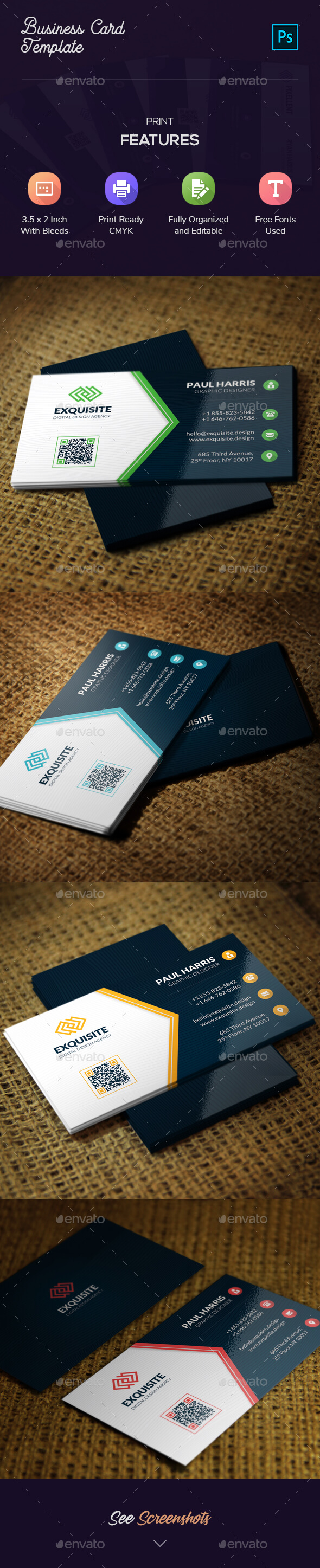 Business Card Templates & Designs From Graphicriver Within Google Search Business Card Template