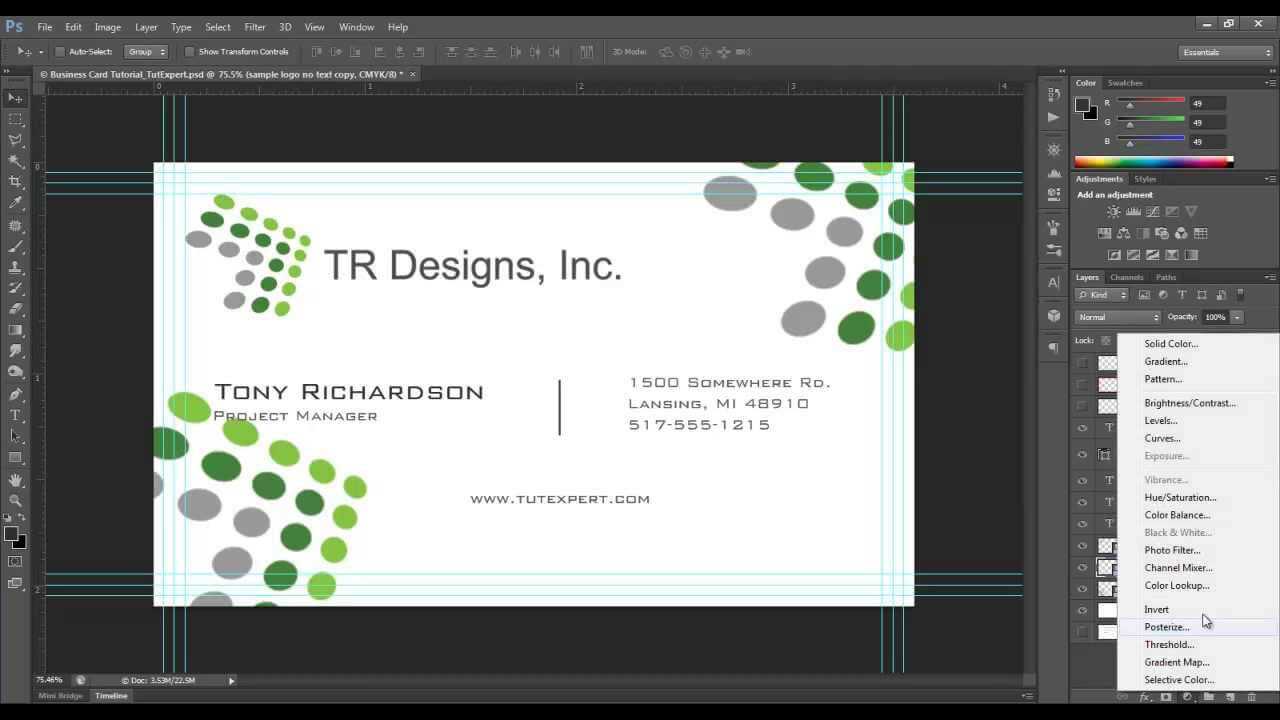 Business Card Tutorial - Create Your Own - Photoshop Throughout Create Business Card Template Photoshop