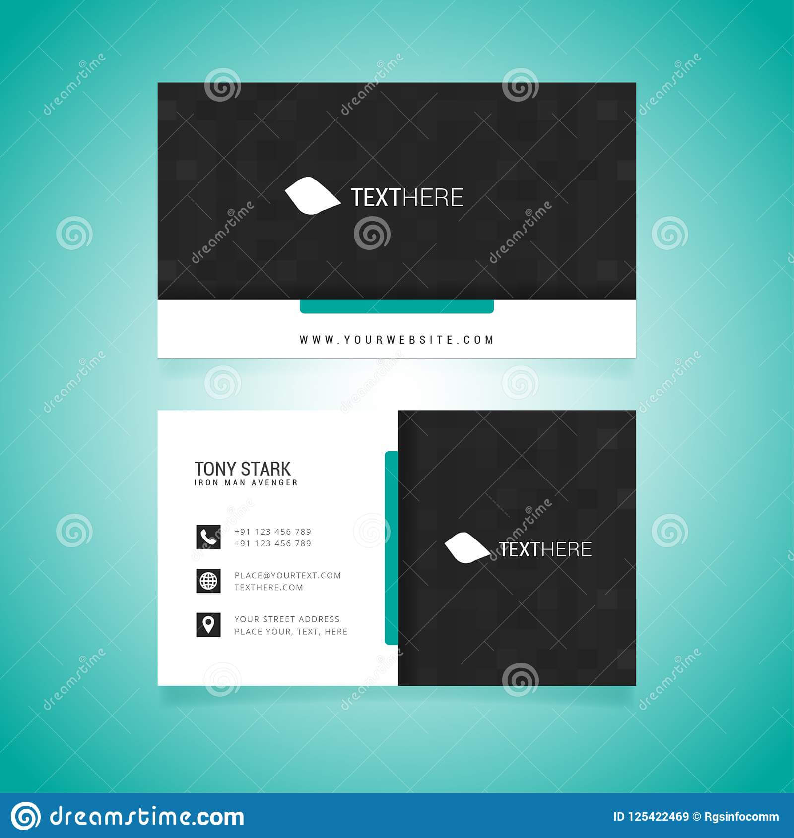 Business Card Vector Template Stock Vector – Illustration Of With Adobe Illustrator Business Card Template