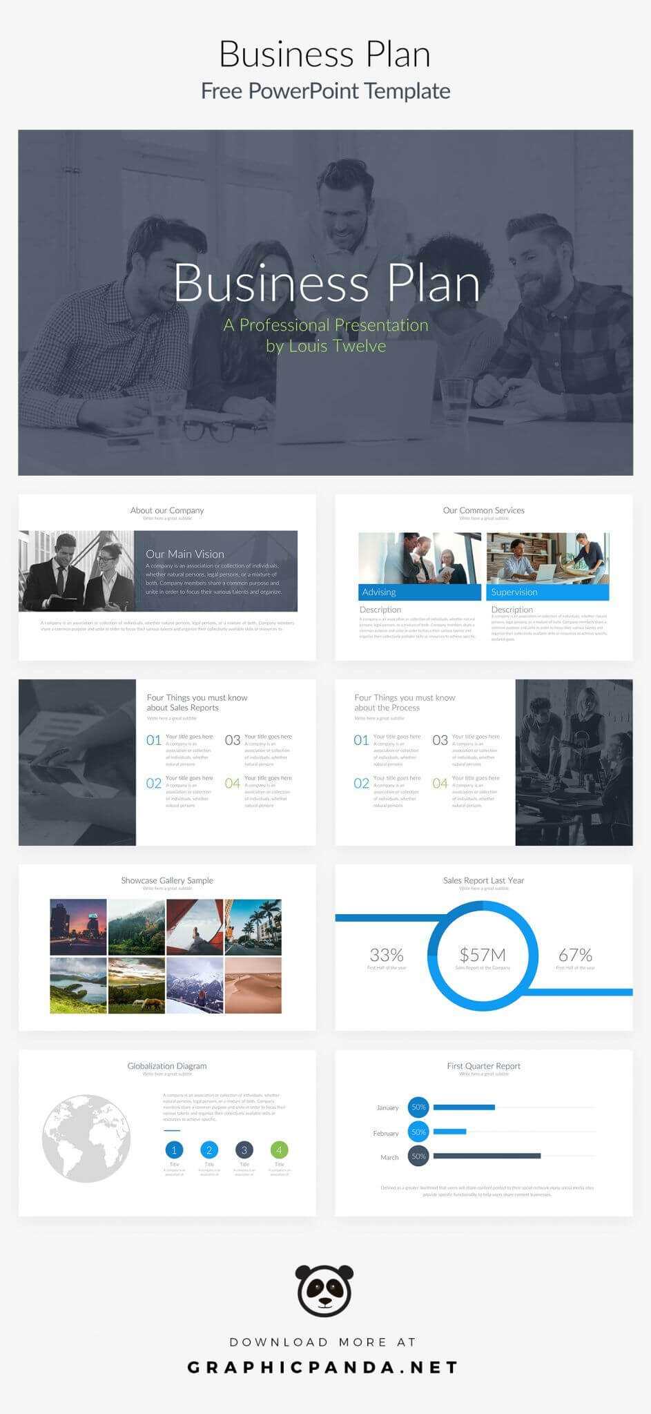 Business Plan Powerpoint Presentation Template Free Ppt Inside Powerpoint Presentation Template Size