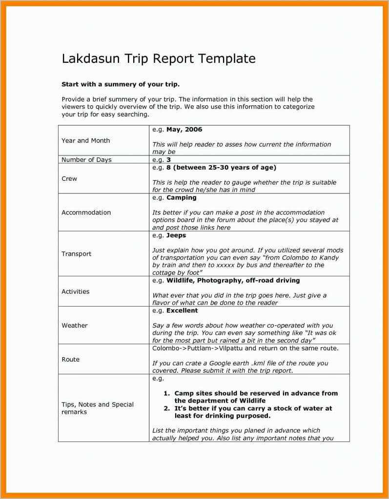 Business Trip Report Template – Hizir.kaptanband.co Regarding Business Trip Report Template Pdf