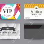 Business Vip Member Cards Design Template. Vector Illustration. Pertaining To Template For Membership Cards