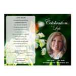 Butterfly Memorial Program For Memorial Brochure Template