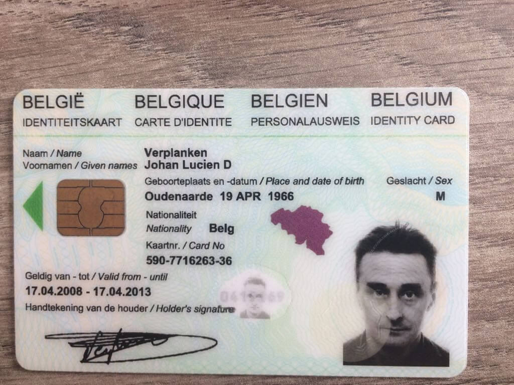 Ву инди. Бельгийский ID. ID карта. Фейковая ID карта.