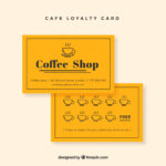 Cafe Loyalty Card | Business Cards | Loyalty Card Design Inside Loyalty Card Design Template