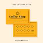 Cafe Loyalty Card | Business Cards | Loyalty Card Design Inside Loyalty Card Design Template