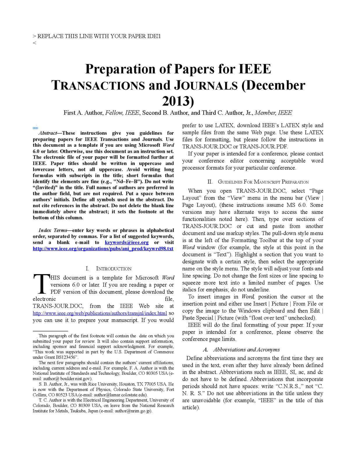 Calaméo – Para Leer For Ieee Journal Template Word