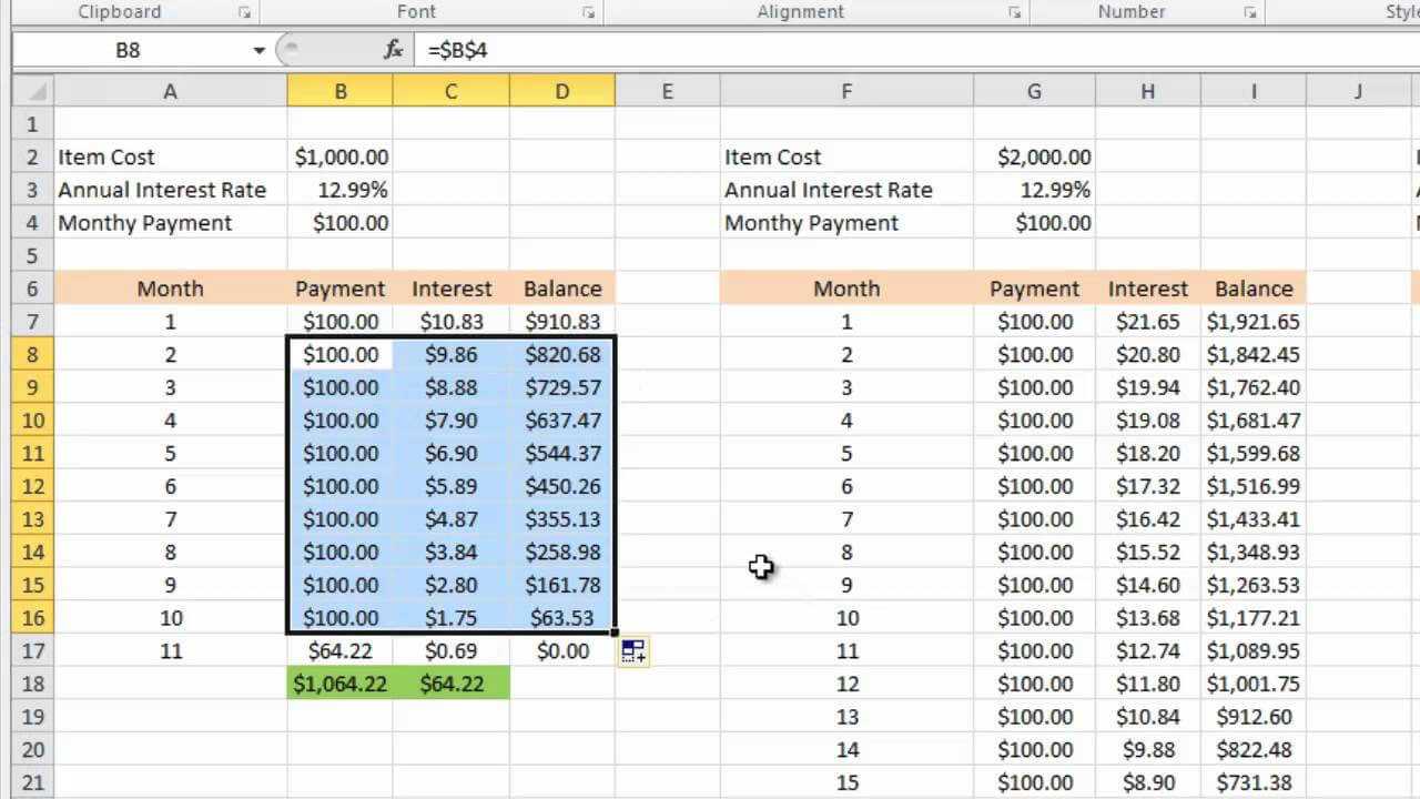 Calculating Credit Card Payments In Excel 2010 With Credit Card Payment Spreadsheet Template