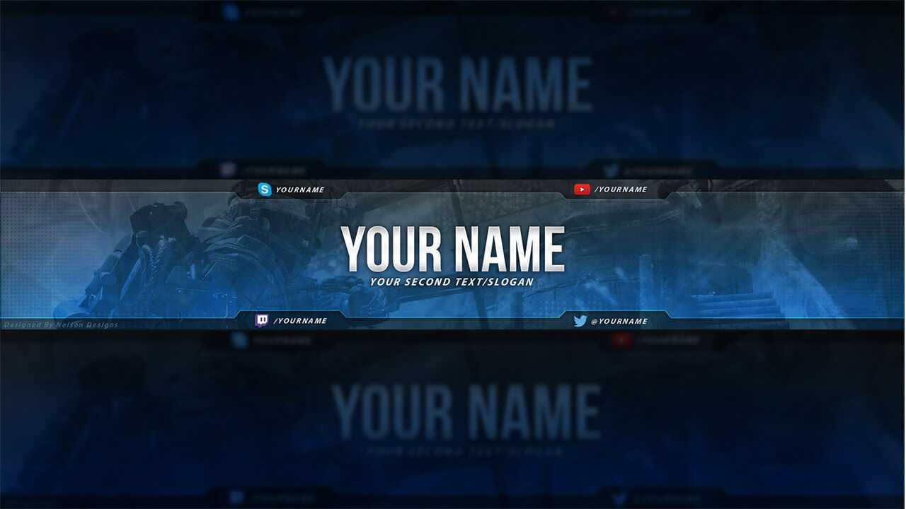 Call Of Duty Youtube Banner Template – Free Download (Psd) With Youtube Banners Template