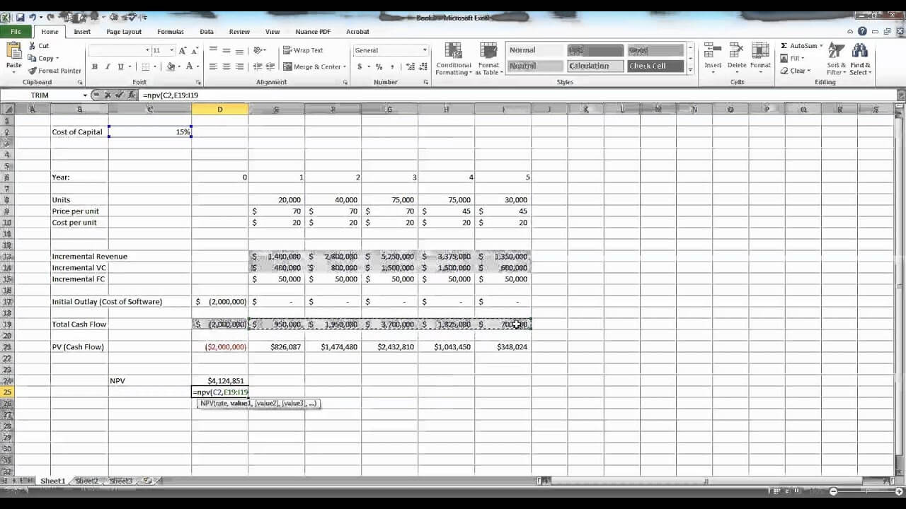 Capital Budgeting In Excel Example Inside Capital Expenditure Report Template