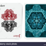 Card Face Of Joker With Thistle Plant Pattern Inside With With Joker Card Template