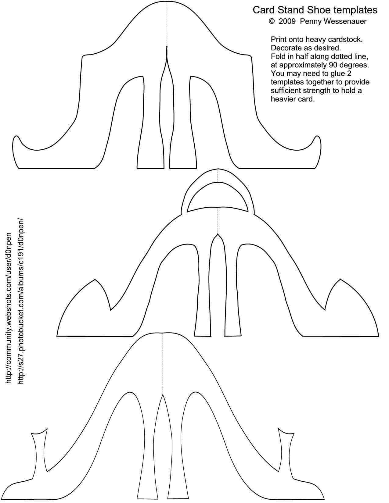 Card Templates :: Card Stand Shoe Templates Imaged0Npen For Card Stand Template