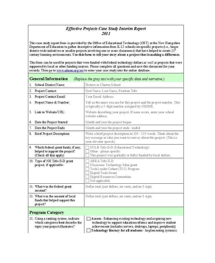 Case Report Template – Cnbam Regarding Funding Report Template