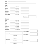 Cash Count Sheet Template | Balance Sheet | Balance Sheet Throughout End Of Day Cash Register Report Template