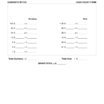 Cash Count Sheet Template | Pfa Fundraising Ideas | Balance Intended For End Of Day Cash Register Report Template