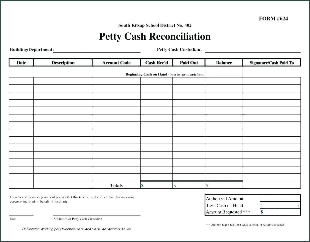 Cash Out Form Template – Wepage.co Within Petty Cash Expense Report Template
