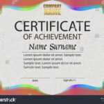 Certificate Achievement Reward Winning Competition Award Inside Certificate Of Attainment Template