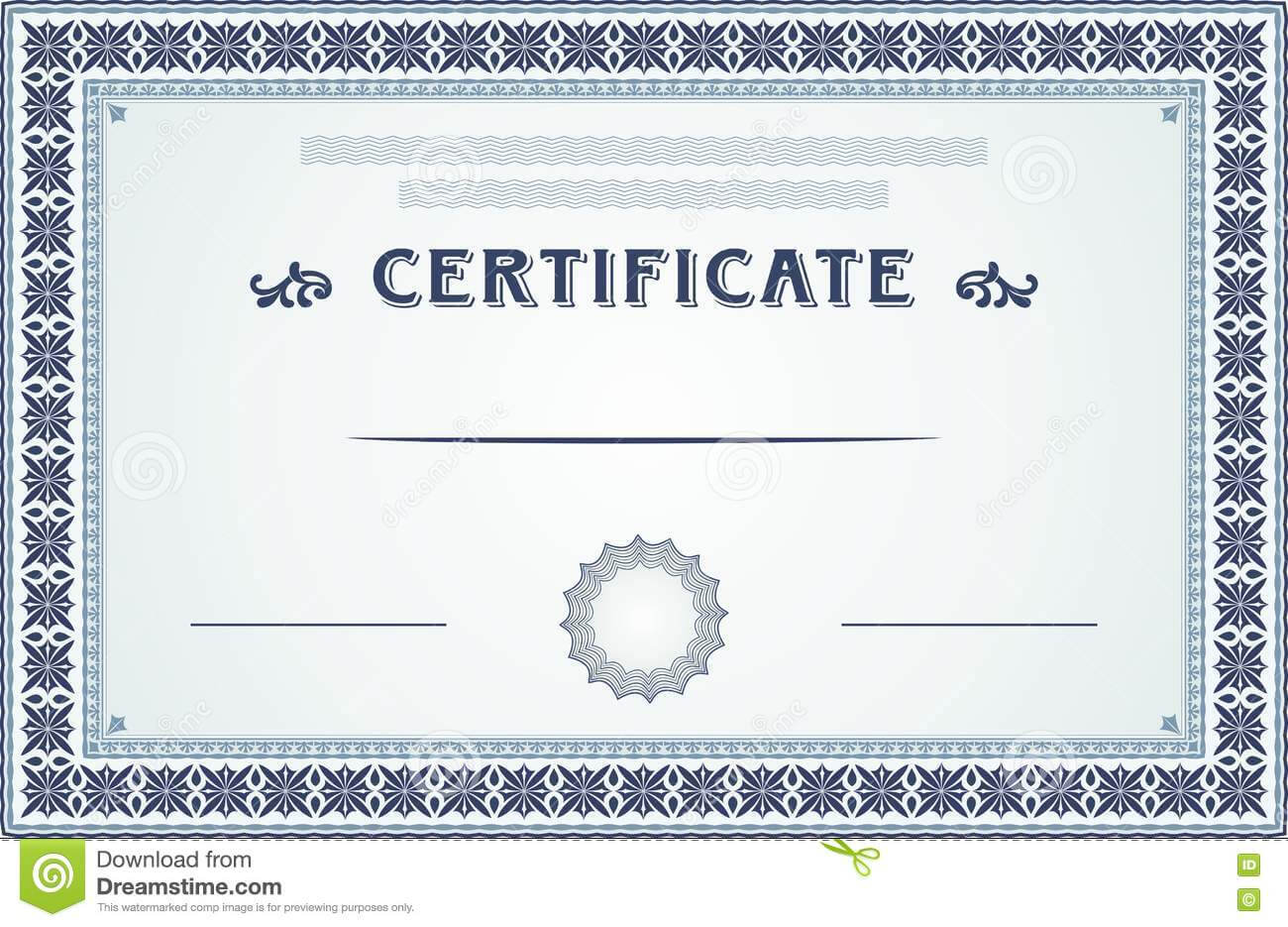 Certificate Border And Template Design Stock Vector Within Certificate Border Design Templates