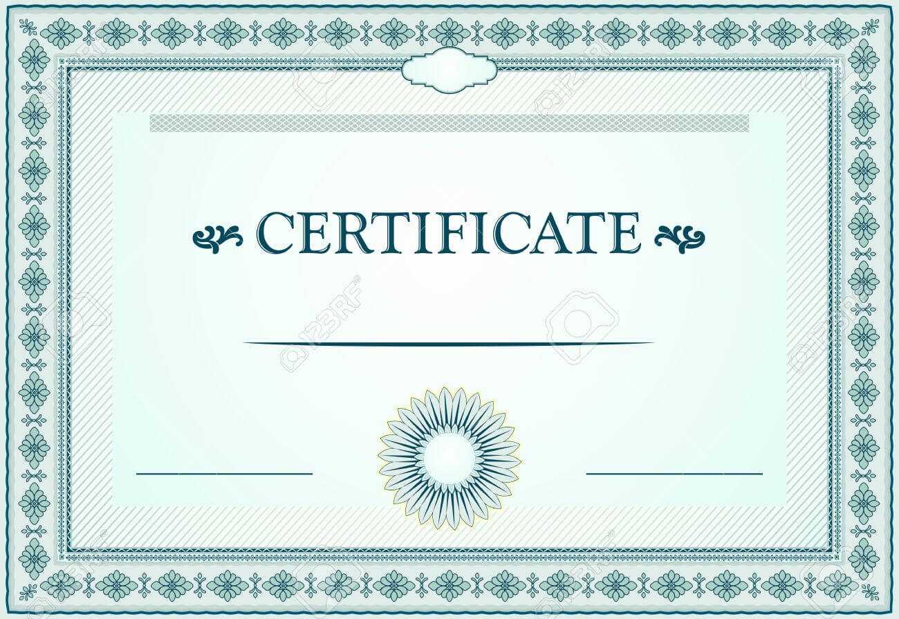 Certificate Borders, Template And Design Elements Inside Certificate Border Design Templates