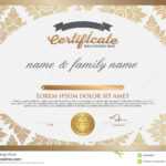 Certificate Design Template. Stock Vector – Illustration Of With Regard To Design A Certificate Template